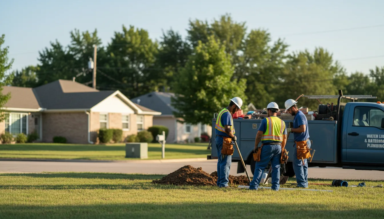 Residential water line and bathroom plumbing service in Concord, GA